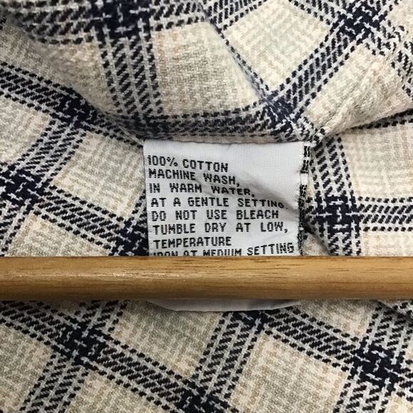 SARGENT Pepper southwestern western mens flannel plaid 100% cotton button down - Picture 8 of 14